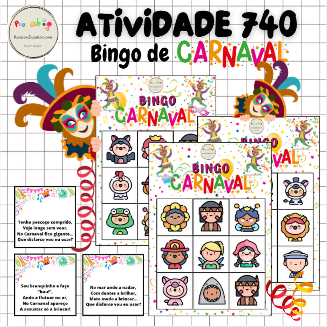 Atividade 740 - Bingo de Carnaval - PDF 1