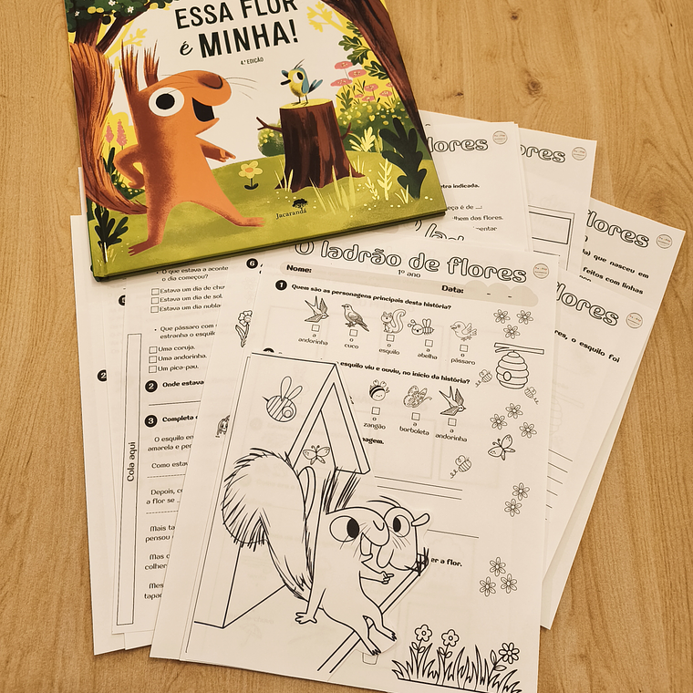Atividade 761- O ladrão de flores- atividades de interpretação e exploração 1