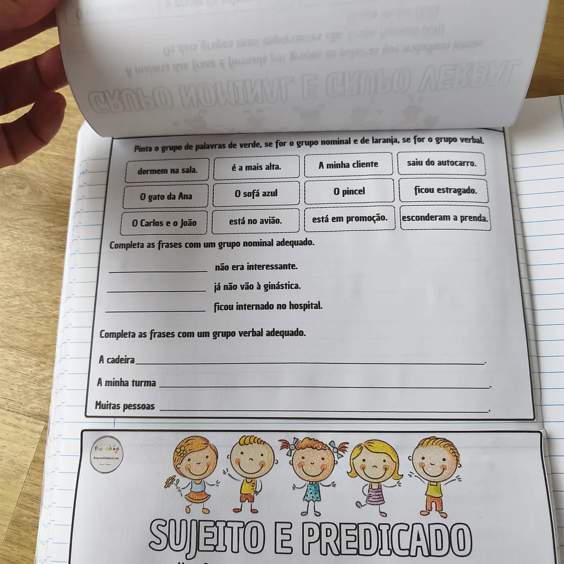 Atividade 794- Grupo nominal e verbal e Sujeito e Predicado - PDF 2