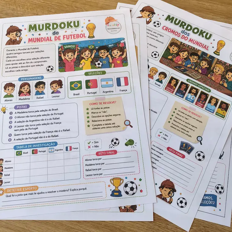 Atividade 802- MURDOKUS - Mundial de futebol 1