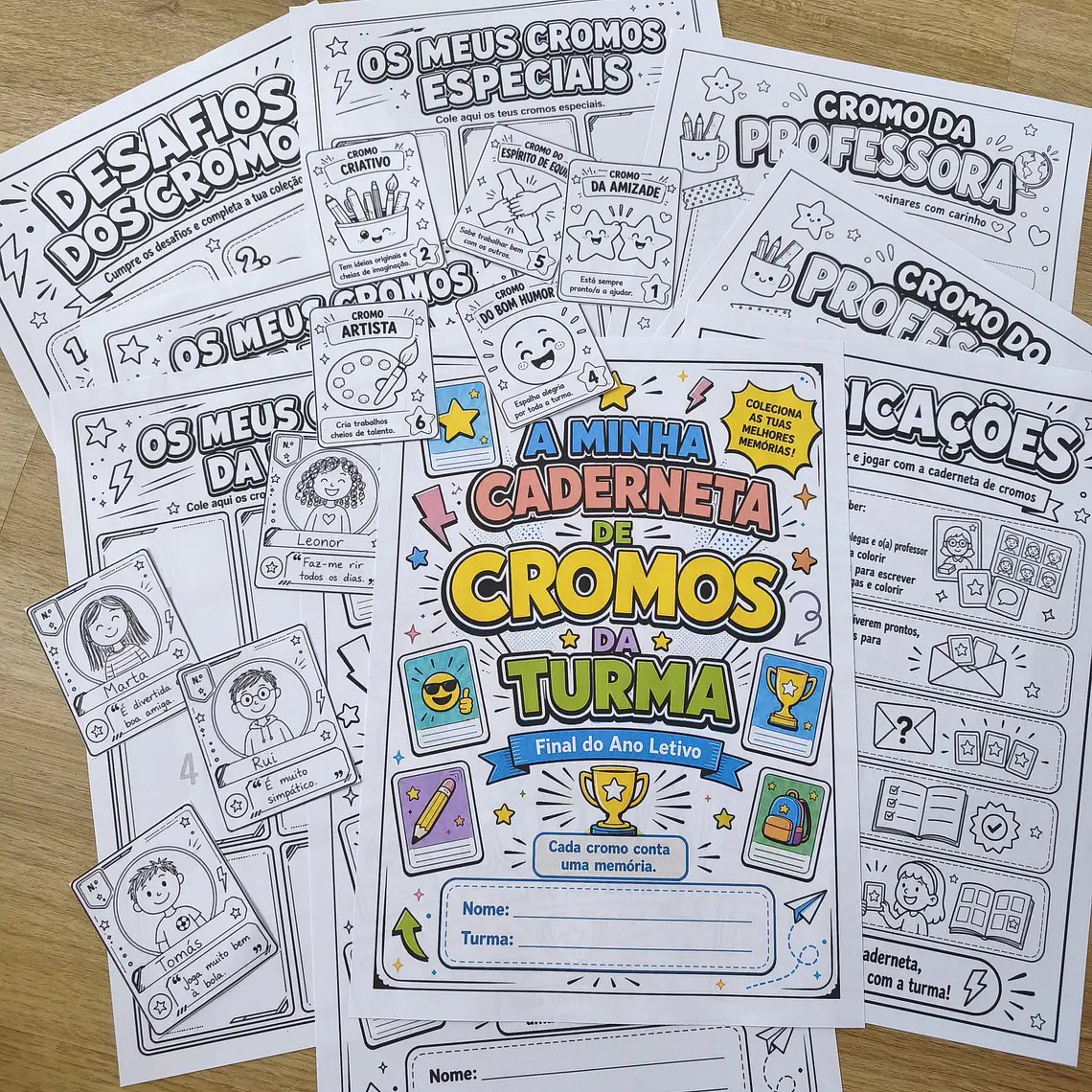Atividade 807- A minha caderneta de cromos da turma 1