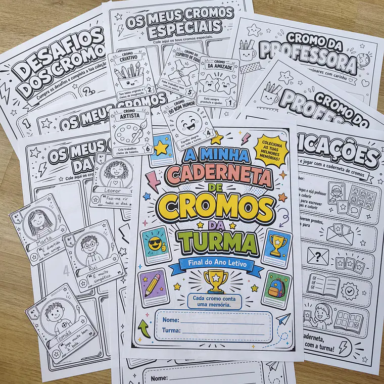 Atividade 807- A minha caderneta de cromos da turma 1