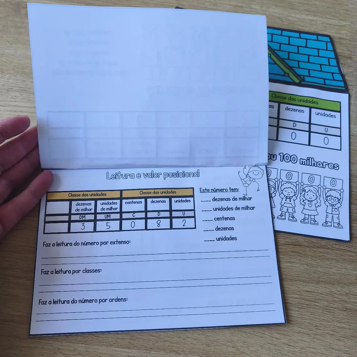 Atividade 826 — Flipbook da Dezena de Milhar e Centena de Milhar 2