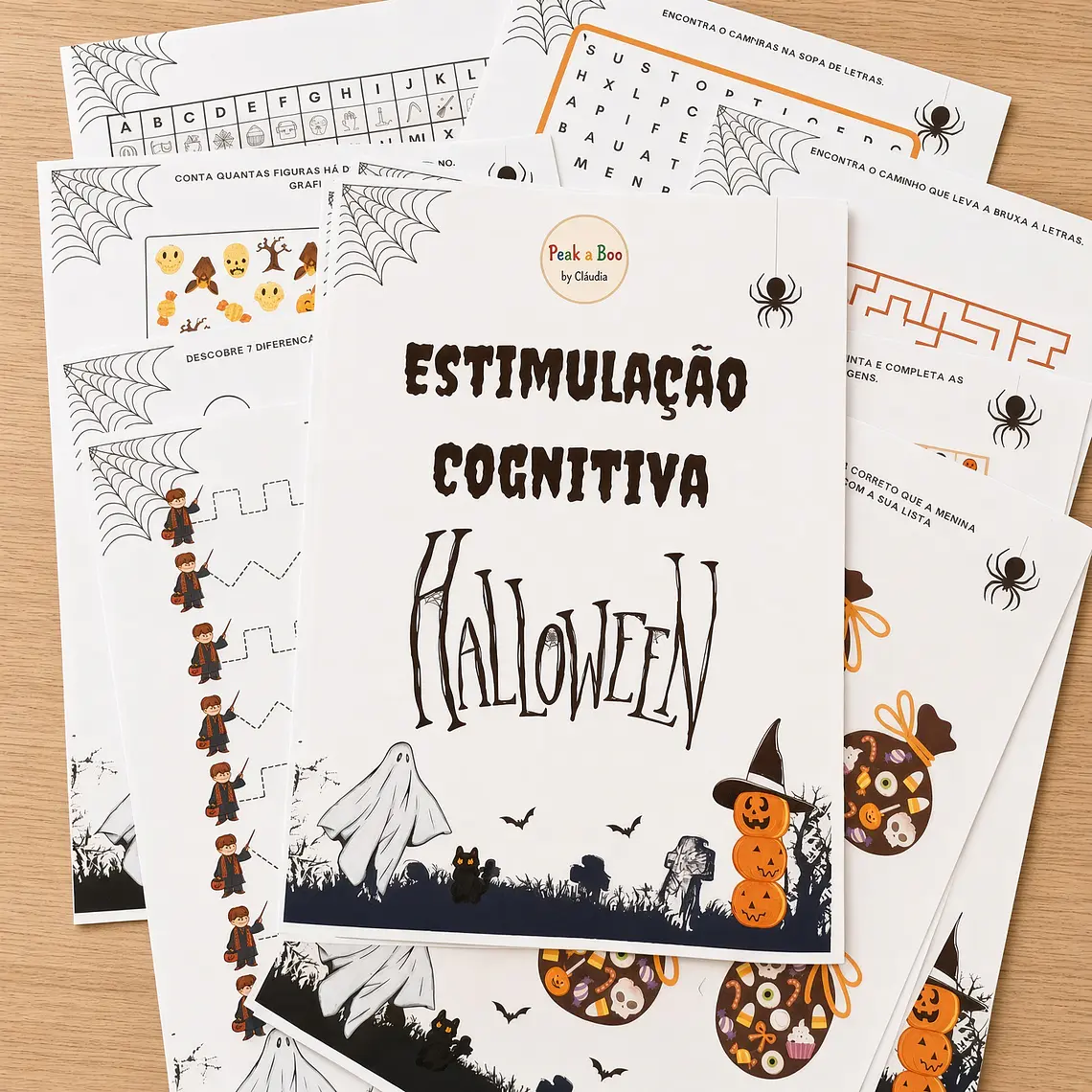 Atividade 403 - Caderno de estimulação cognitiva - Halloween - PDF 1