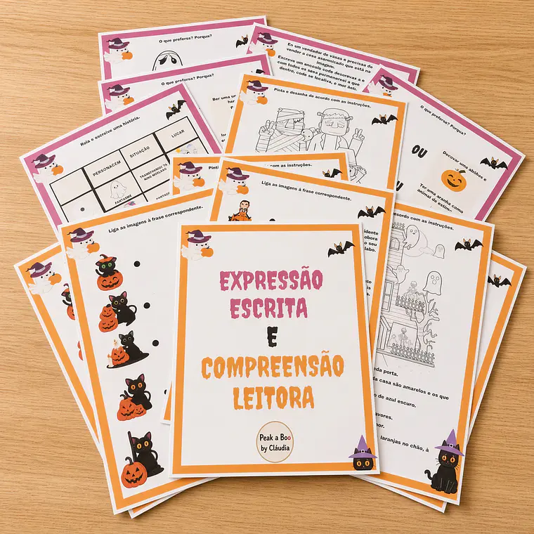 Atividade 398 - Compreensão leitora e expressão escrita - Halloween - PDF 1