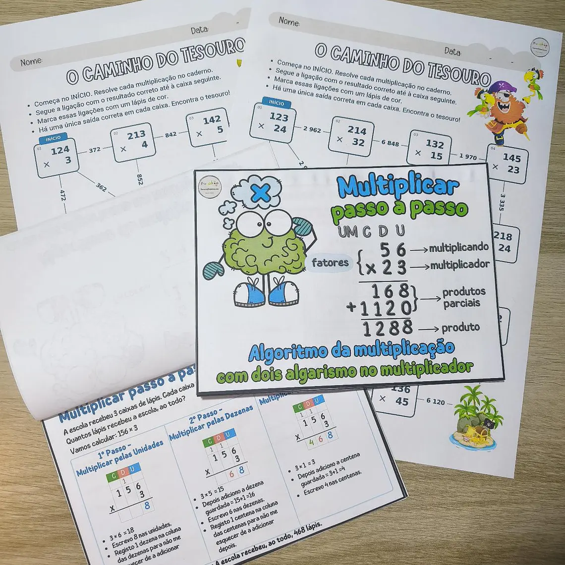 Pack Tabuadas, Algoritmo e Cálculo – PDF 8