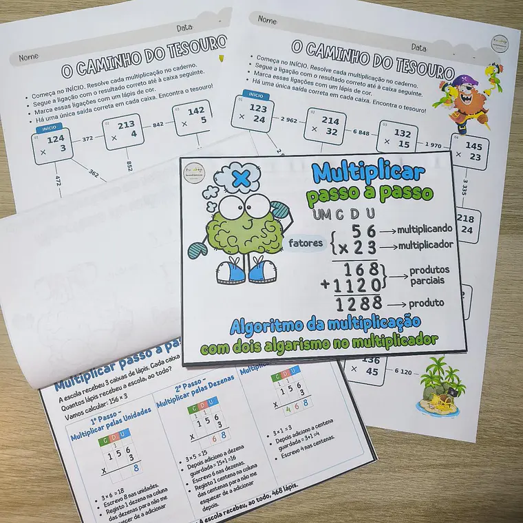 Pack Tabuadas, Algoritmo e Cálculo – PDF 8