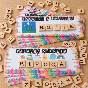 Atividade 080 -  Letra Inicial e Palavras Simples - Físico e PDF