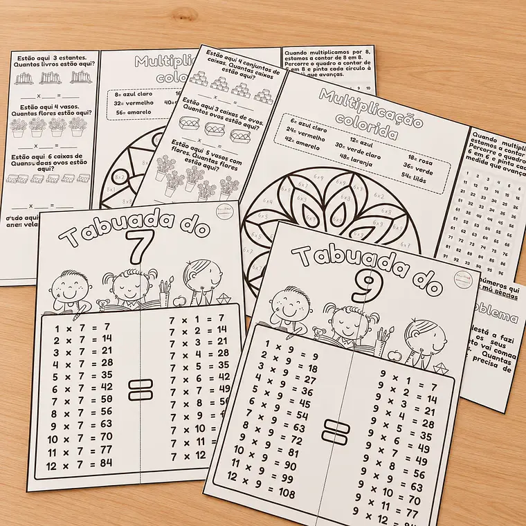 Atividade 732- Flipbook das tabuadas de 6, 7, 8 e 9 - PDF 1