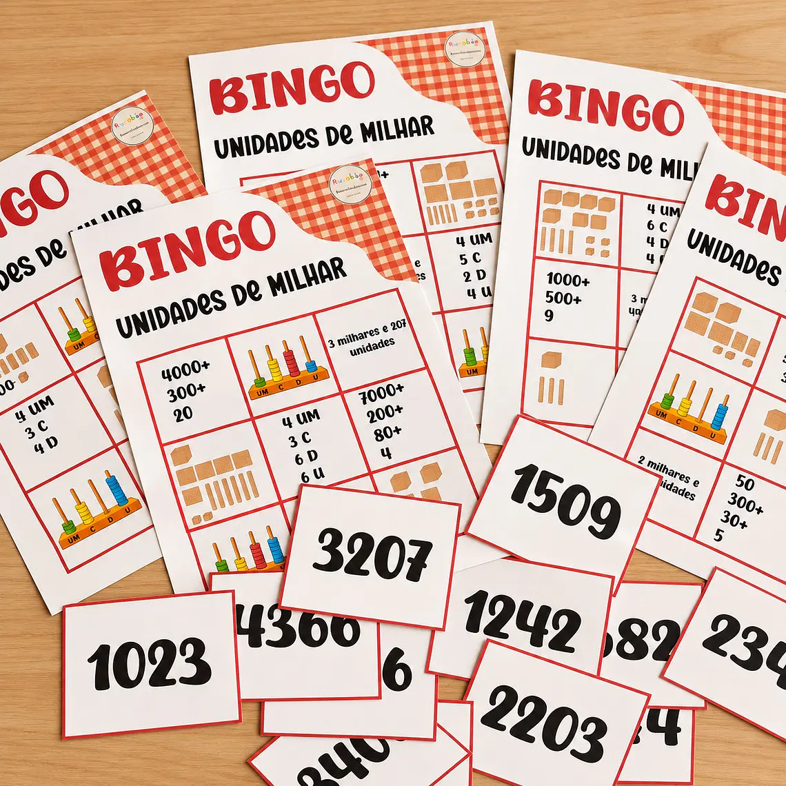 Atividade 841- Bingo das Unidades de Milhar- PDF 1