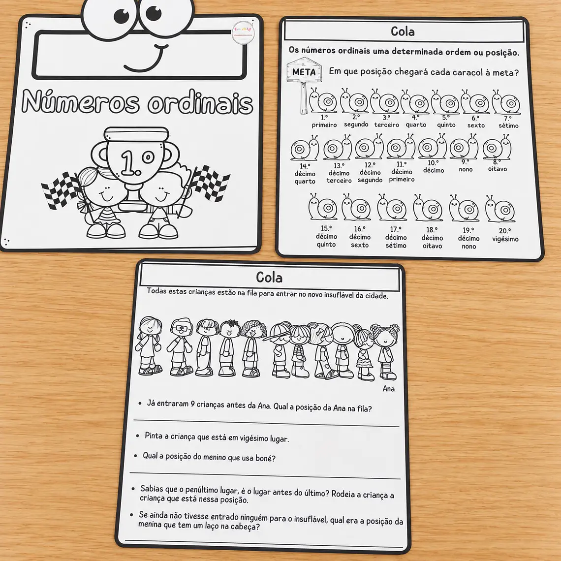 Atividade 689- Flipbooks de números ordinais para 2.º e 3.° ano 1