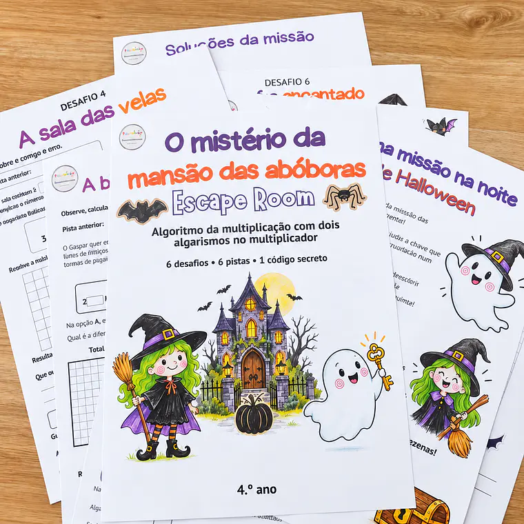 Atividade 847- Escape Room Halloween - Algoritmo da multiplicação (com 2 algarismos no multiplicador)- PDF  1