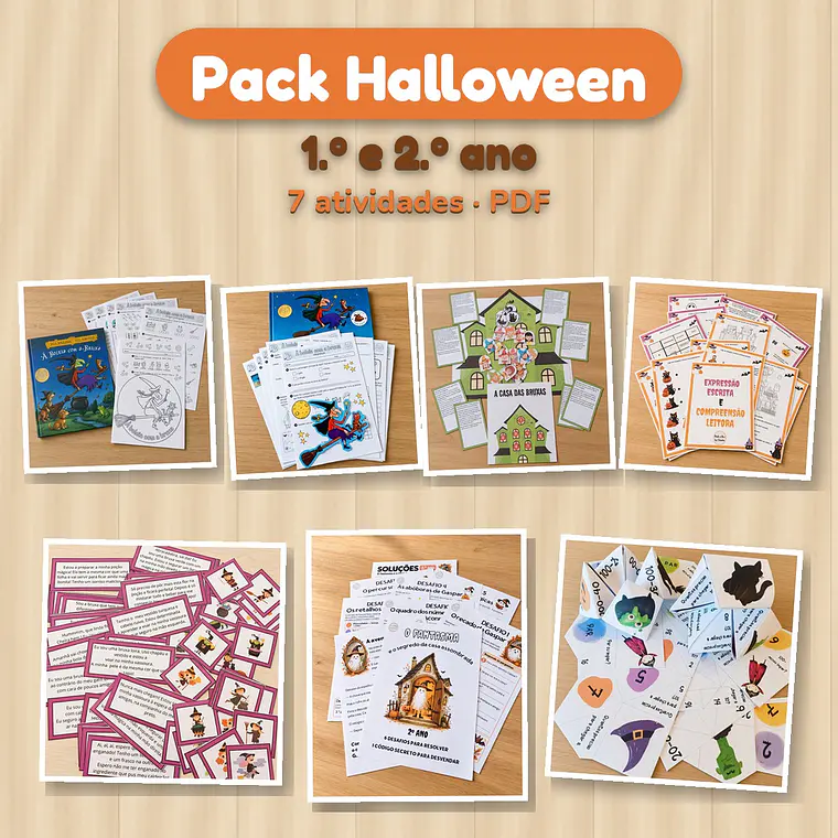Pack Halloween 1.º e 2.º ano – PDF 1