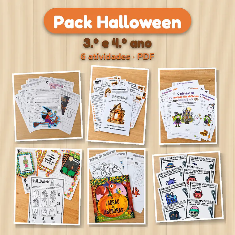 Pack Halloween 3.º e 4.º ano – PDF 1