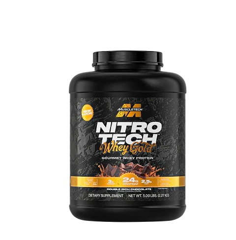 Proteína Whey MuscleTech Nitro-Tech Gold 5lb - Sabor Chocolate Doble