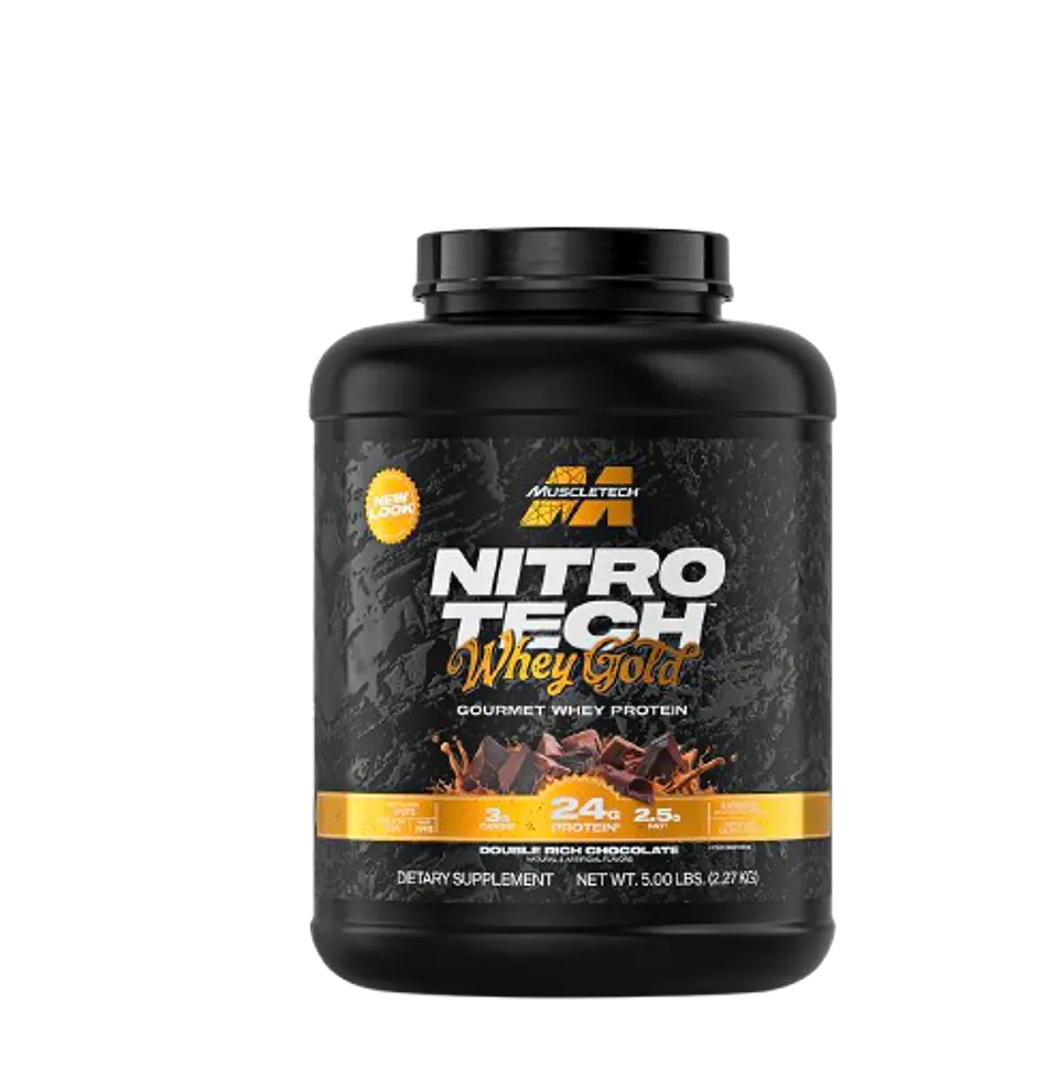 Proteína Whey MuscleTech Nitro-Tech Gold 5lb - Sabor Chocolate Doble 1