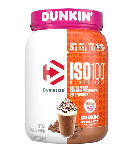 Proteína Isolada Dymatize ISO 100 1.4lb - Sabor Dunkin Mocha Latte