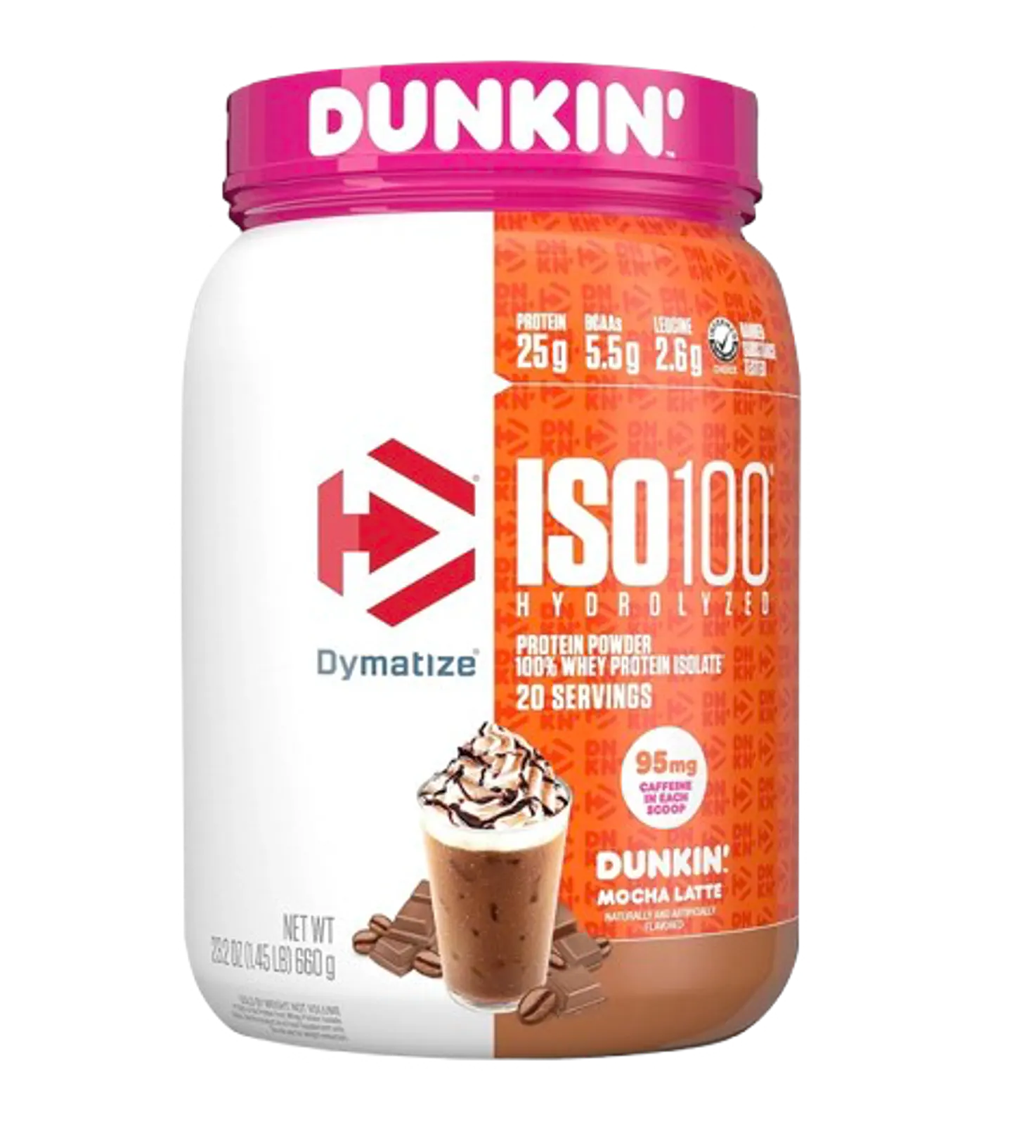 Proteína Isolada Dymatize ISO 100 1.4lb - Sabor Dunkin Mocha Latte 1