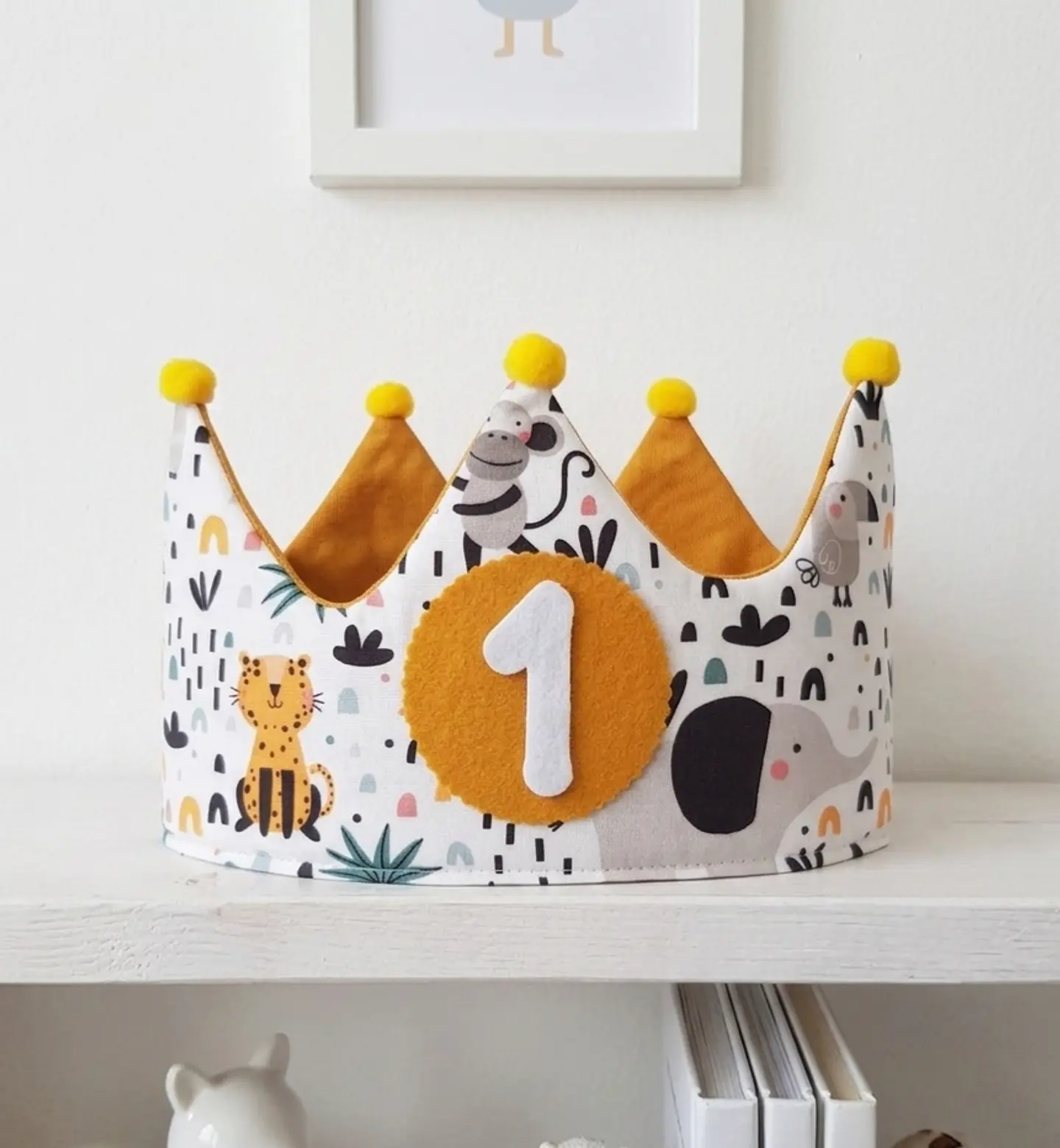 Corona de cumpleaños Animales de la selva 1