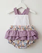  Conjunto corona cumpleaños y ranita Florecitas lila - Miniatura 4
