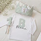  Conjunto corona de cumpleaños y camiseta Vichy mint - Miniatura 1