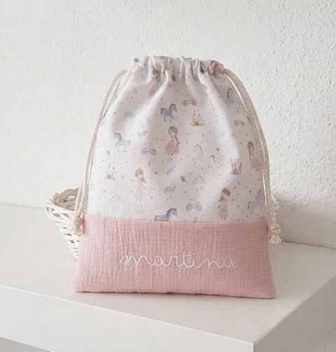 Bolsa muda merienda Unicornios y princesas