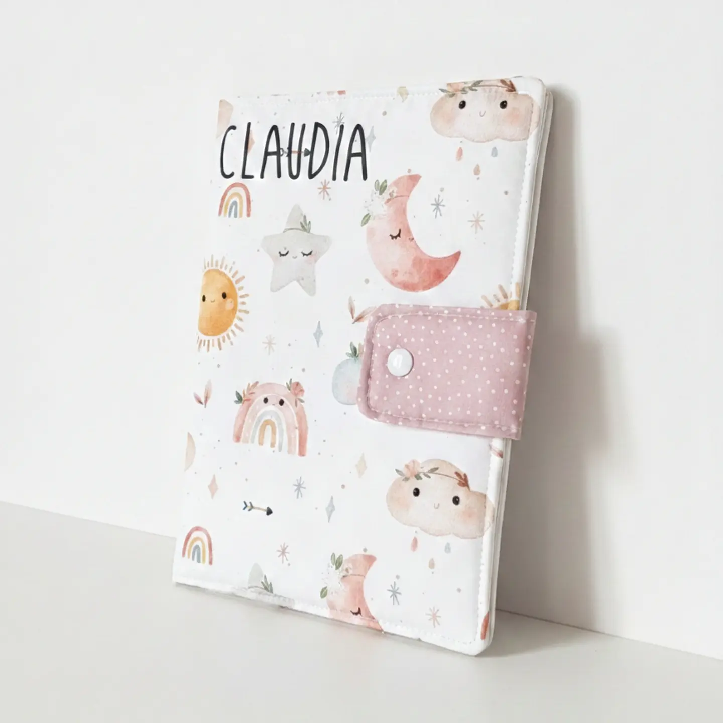 Portadocumentos bebé personalizado, varias telas 2