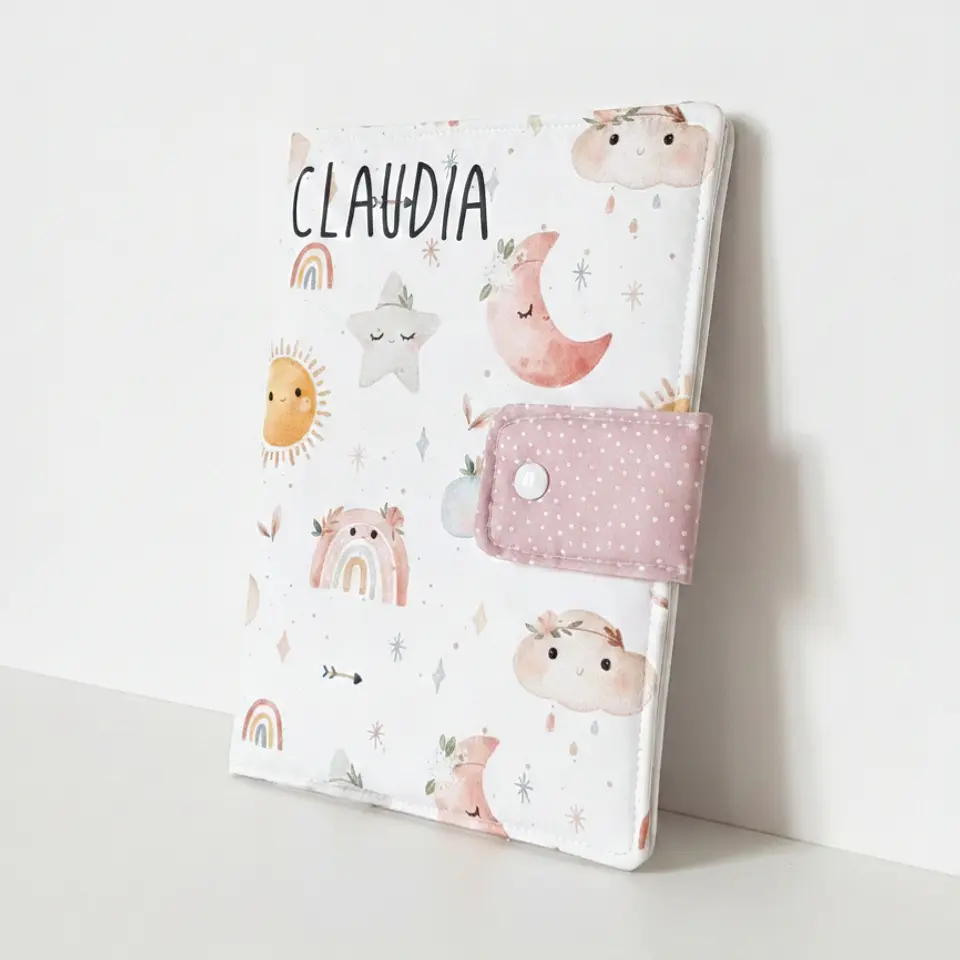 Portadocumentos bebé personalizado, varias telas 2