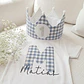  Conjunto corona de cumpleaños y camiseta Vichy azul - Miniatura 1