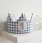  Conjunto corona de cumpleaños y camiseta Vichy azul - Miniatura 2