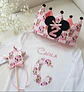  Conjunto corona de cumpleaños y camiseta Minnie bebé  - Miniatura 1