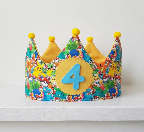 Corona de cumpleaños Pokemon