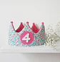  Conjunto corona de cumpleaños y camiseta Flores fucsia - Miniatura 2