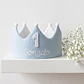  Conjunto corona cumpleaños y peto muselina, varios colores - Miniatura 2