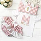  Conjunto cumpleaños Vichy rosa - Miniatura 1