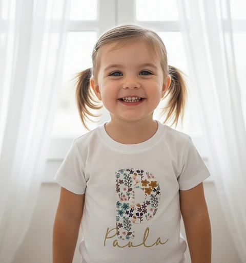 Camiseta cumpeaños Flores liberty