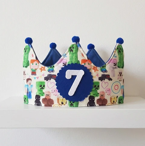 Corona de cumpleaños Minecraft