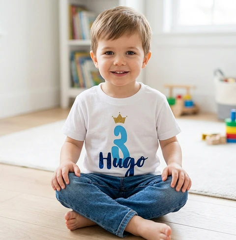 Camiseta cumpleaños azul