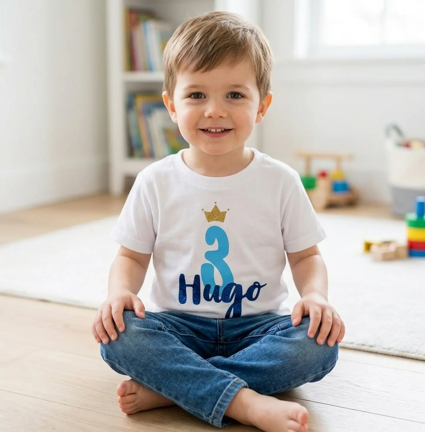 Camiseta cumpleaños azul 1