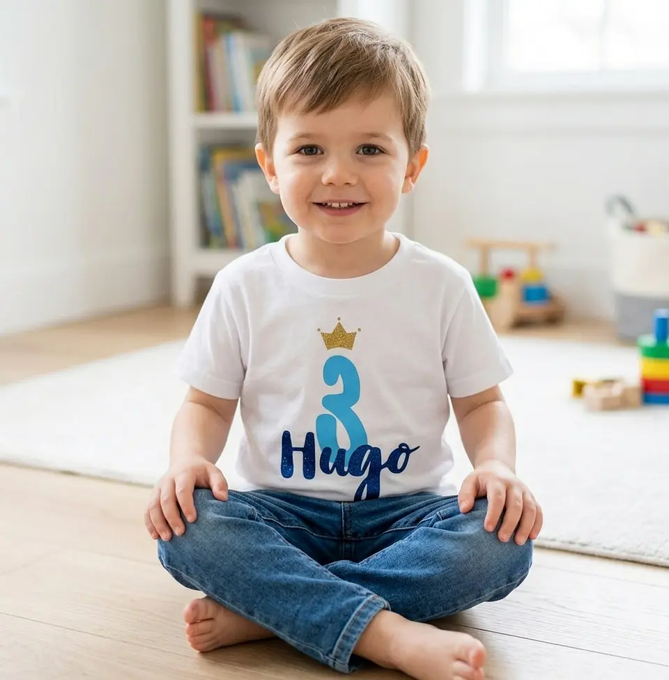 Camiseta cumpleaños azul 1