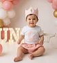  Conjunto cumpleaños Muselina rosa  - Miniatura 2