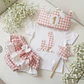  Conjunto cumpleaños Vichy rosa - Miniatura 1
