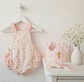  Conjunto corona cumpleaños y ranita Florecitas pastel - Miniatura 1