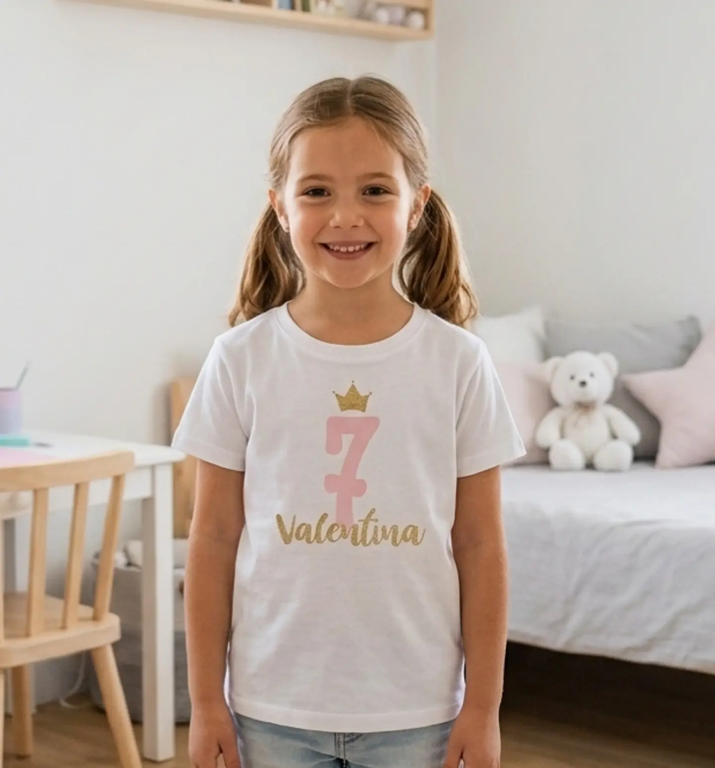 Camiseta cumpleaños rosa 1