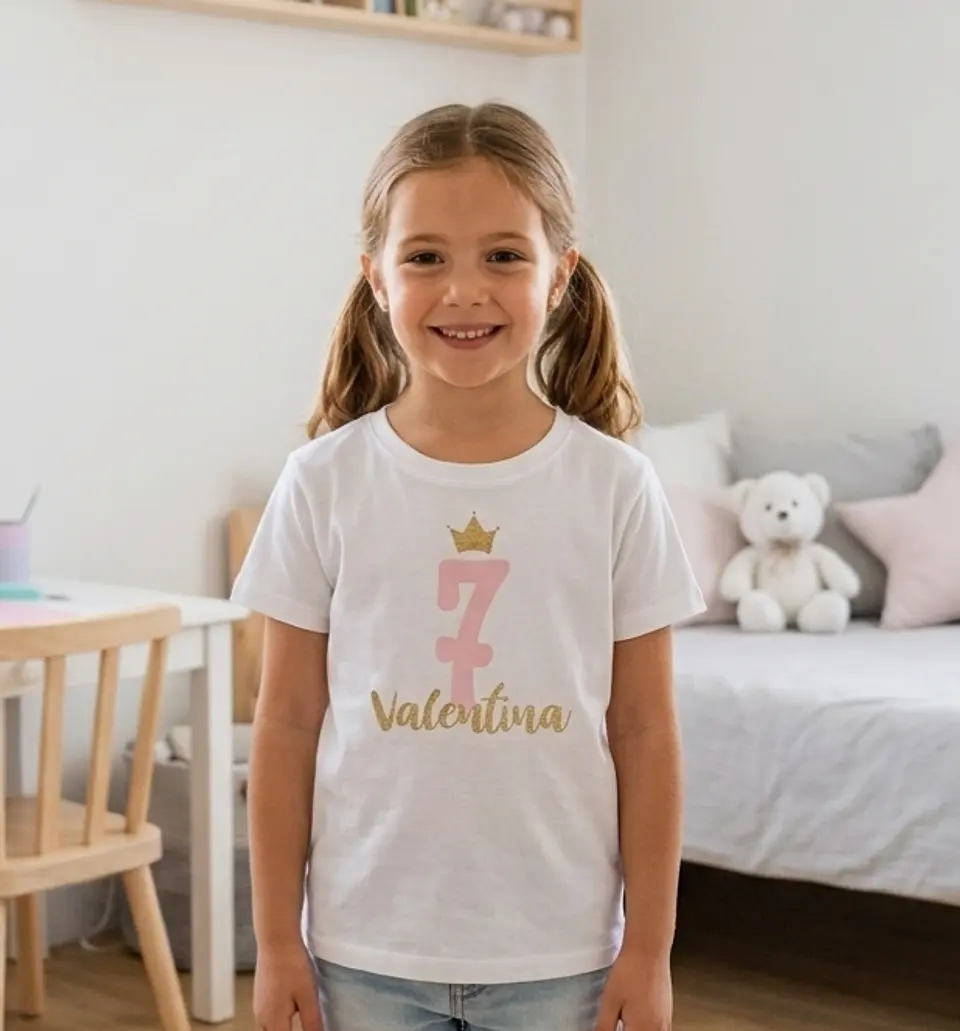 Camiseta cumpleaños rosa 1