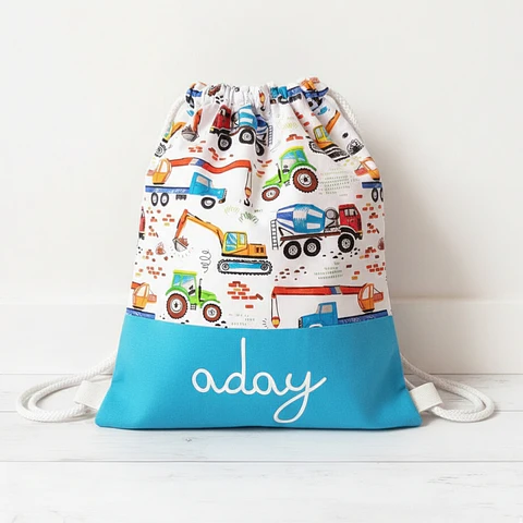 Mochila saco Coches de construcción 