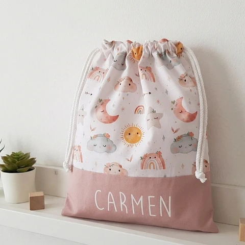 Bolsa muda merienda Arcoiris  boho