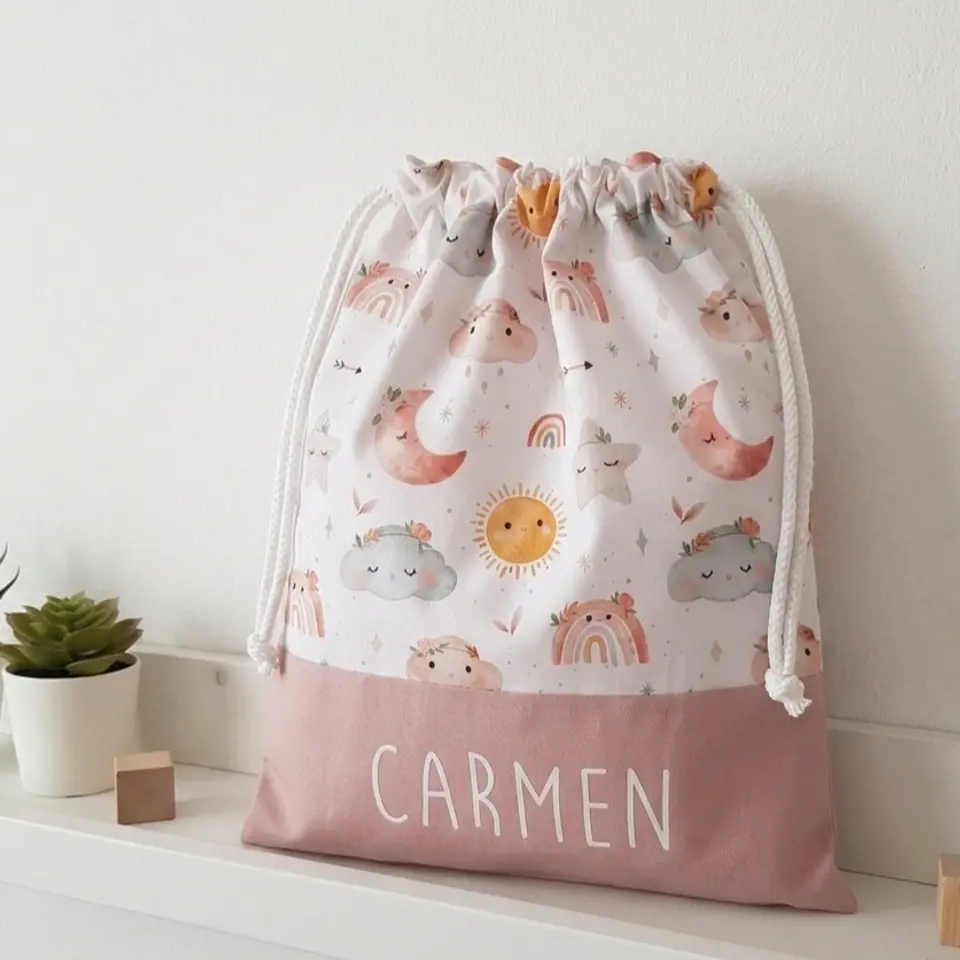 Bolsa muda merienda Arcoiris  boho 1