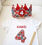  Conjunto corona de cumpleaños y camiseta Animales de la selva mostaza- COPIAR - Miniatura 2