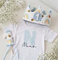  Conjunto corona de cumpleaños y camiseta Arcoíris azul - Miniatura 1